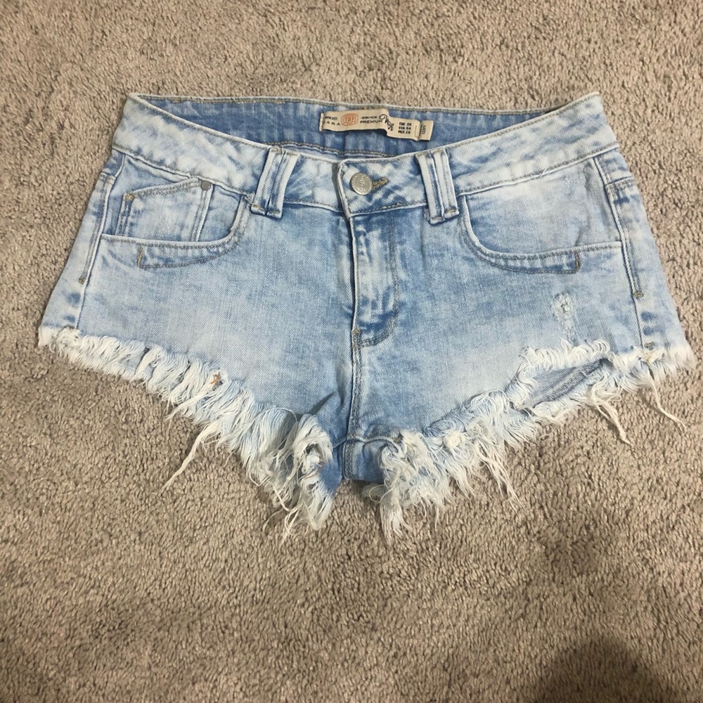 Denim cut off shorts
